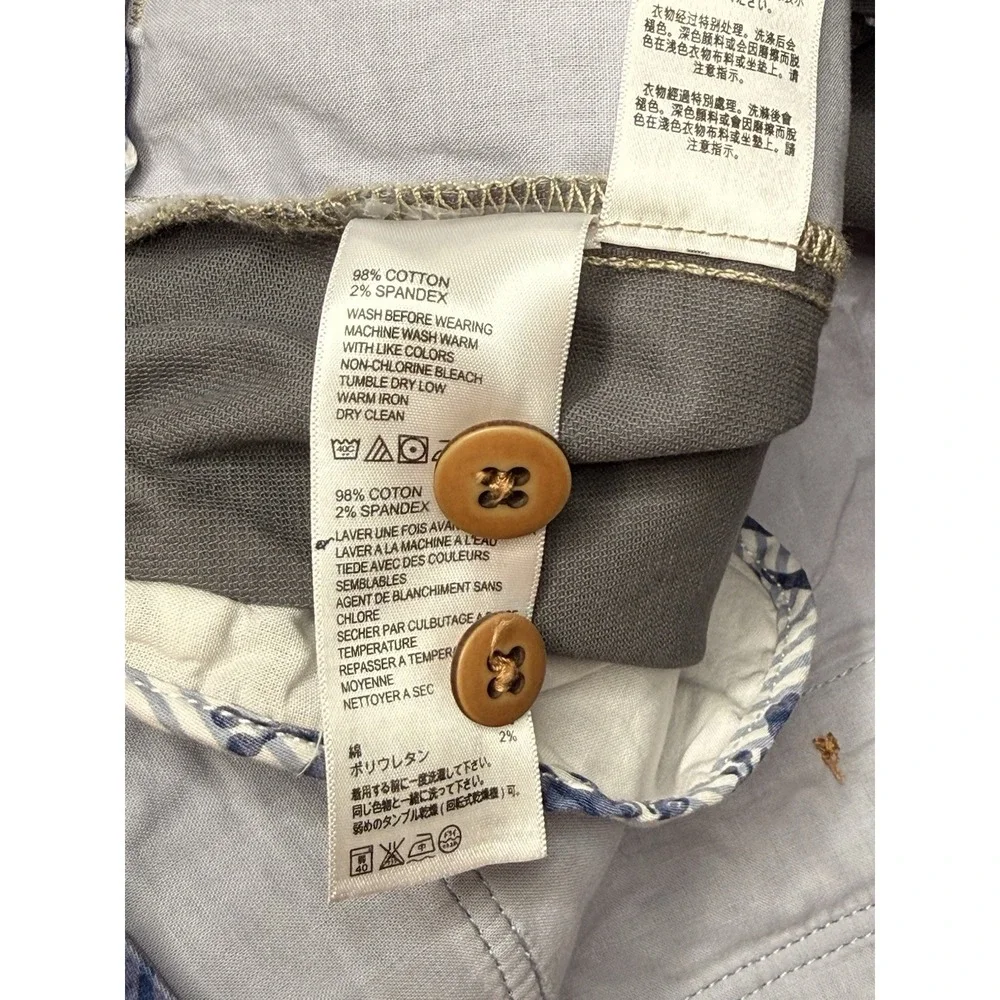 Tommy Bahama Mens Boracay Chino Short Size 38 Gray Preppy Travel Dad Stretch
